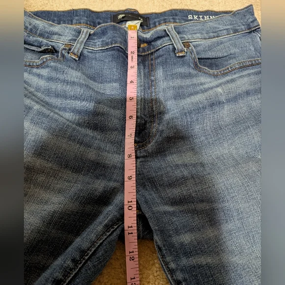 Madewell Skinny Distressed Jeans Light to Medium Blue Wash Sz 31 US - Picture 9 of 12